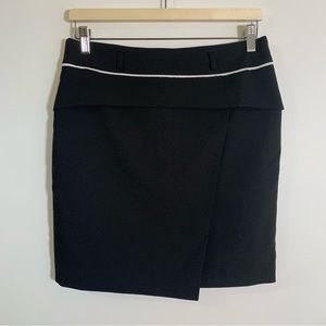 Black stylish straight mini skirt from Korea